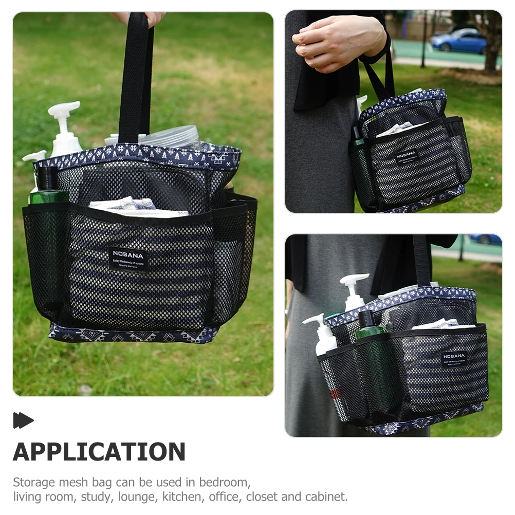Portable Mesh Baskets Large Capacity Shower Bag Storage Beach Bathroom Container Reusable Kitchen Gadgets
