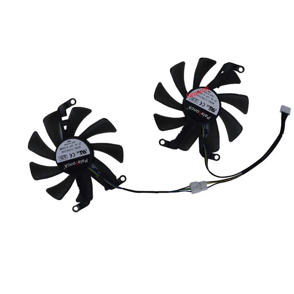 2Pcs/Set.T129215SU,Video Card Fan,VGA GPU Cooler,For KFA2 GeForce 2060,KFA2 GTX 1660 Ti,Replace FY09015M12LPA