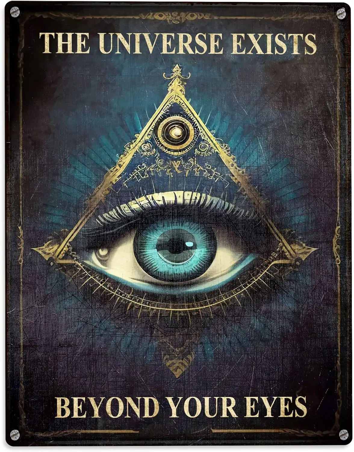 Personalized All Seeing Eye Tin Metal Sign, es Wall Plaque Decor, Boho Mystical Art, Spiritual Sign-aluminum s