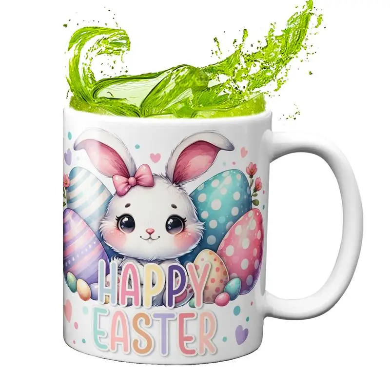 Cute Coffee Mugs Funny Bunny Themed Pretty Cups Easter Mug Spring Coffee Mug For Family Friend Holiday Christmas Party Supplies 