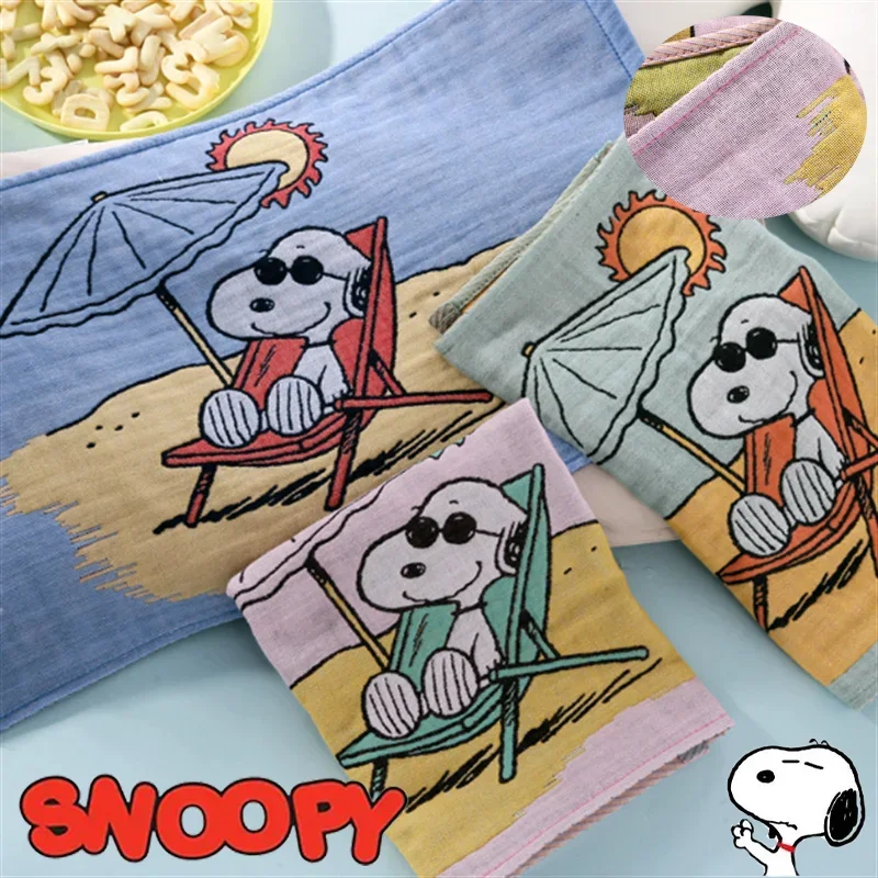 50x29cm Snoopy Cotton Towel Absorbent Pure Hand Face Cleaning Hair Shower Microfiber Towels Kids Soft Affinity Face Towel