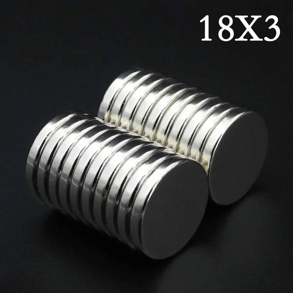 2/3/5/8 Pcs 18x3 Neodymium Magnet 18mm x 3mm N35 NdFeB Round Super Powerful Strong Permanent Magnetic imanes Disc 18*3