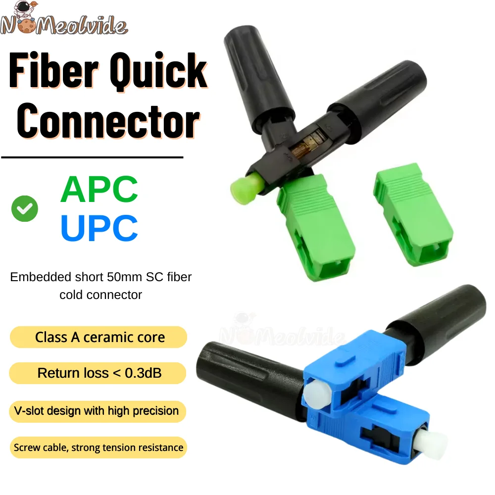 

Fiber Optic Fast Connector FTTH SC APC Single Mode Fiber Optic Adapter SC UPC FTTH SC Embedded Fiber Quick Connector