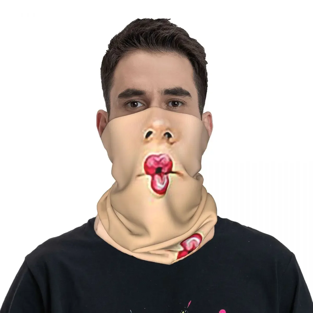 Fish Lips Bandana Neck Cover Printed Face Scarf Multi-use Balaclava Cycling Unisex Adult All Season