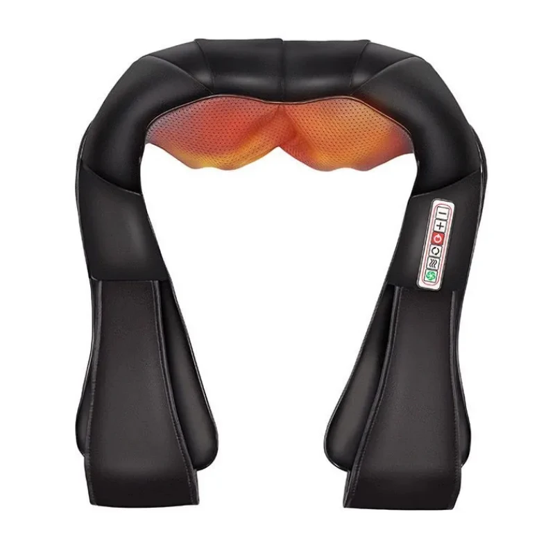 6 Buttons Shiatsu U Shape Neck and Shoulder Massager Heated Back Massager Deep Kneading Electric Massage For Neck Waist Leg Body