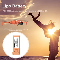 7.4V 2200mAh RC Drone bateria litowa akcesoria do modeli samolotów bateria litowa Lipo wymiana części zamiennych do L900 Pro SE