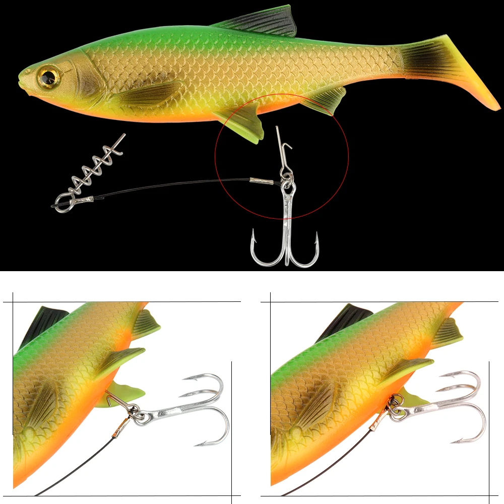 خشب الورد 100 قطعة مساعدة لينة الصيد السحر الطعم ستينغر سبايك هوك المسمار كرنك ربط دبابيس إبرة قفل ثابت الملحقات أداة