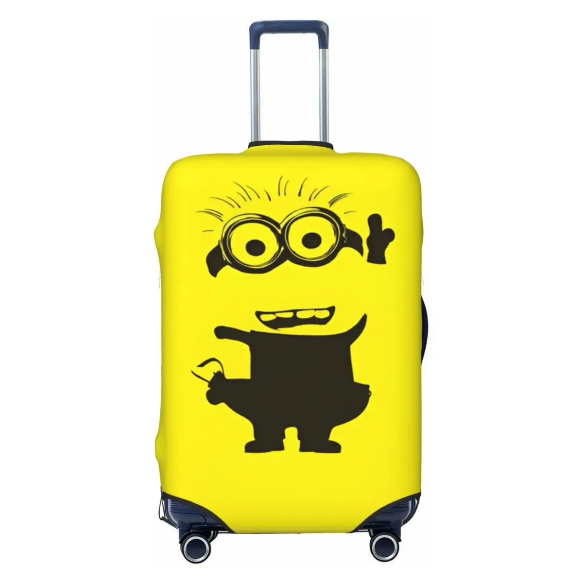 

Custom Yellow Man Travel Luggage Cover Dust Proof Suitcase Cover Protector Fit 18-32 Inch