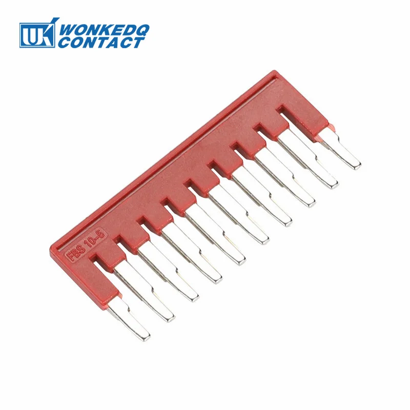 20Pcs FBS10-5 Wire Jumpers 2/3/4/5/10 Contact PT2.5 ST2.5 PT/ST 2.5 mm Connector FBS 10-5 DIN Rail Terminal Block Plug-In Bridge