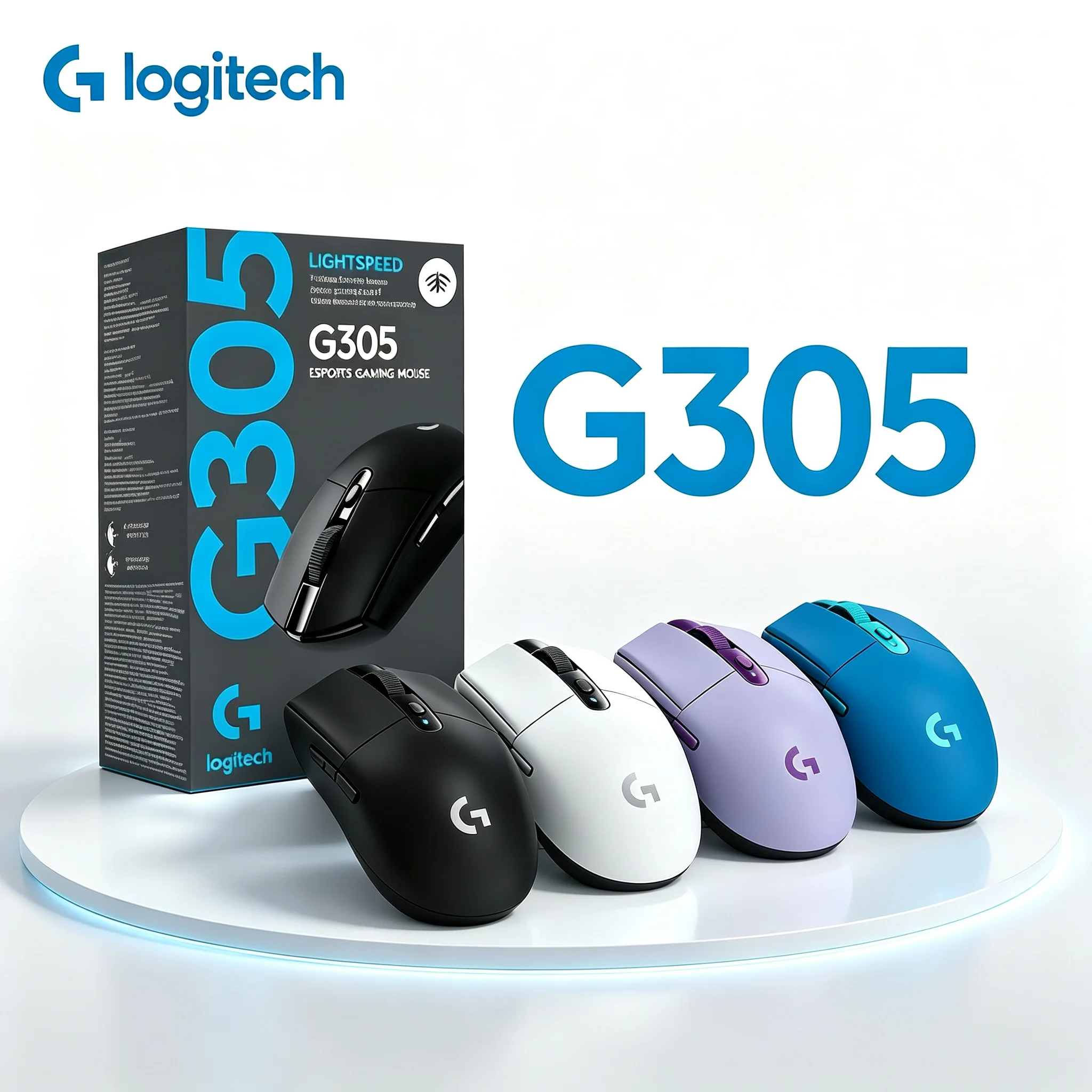 Durable Logitech G305 2.4G Wireless Gaming Mouse Quick‑Response Buttons Compact Nano Receiver Mice For Gaming And Daily Office W