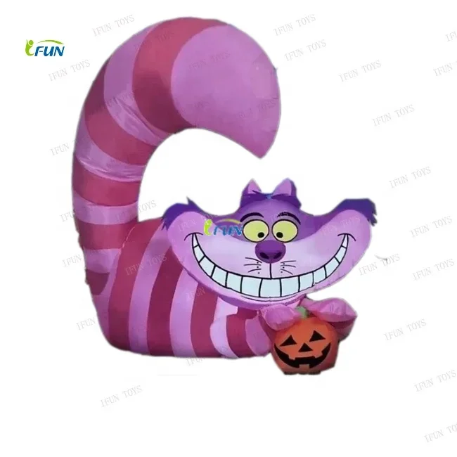 Party decoration Inflatable Cheshire Cat cartoon characters mushroom balloon For Alice in wonderland decor