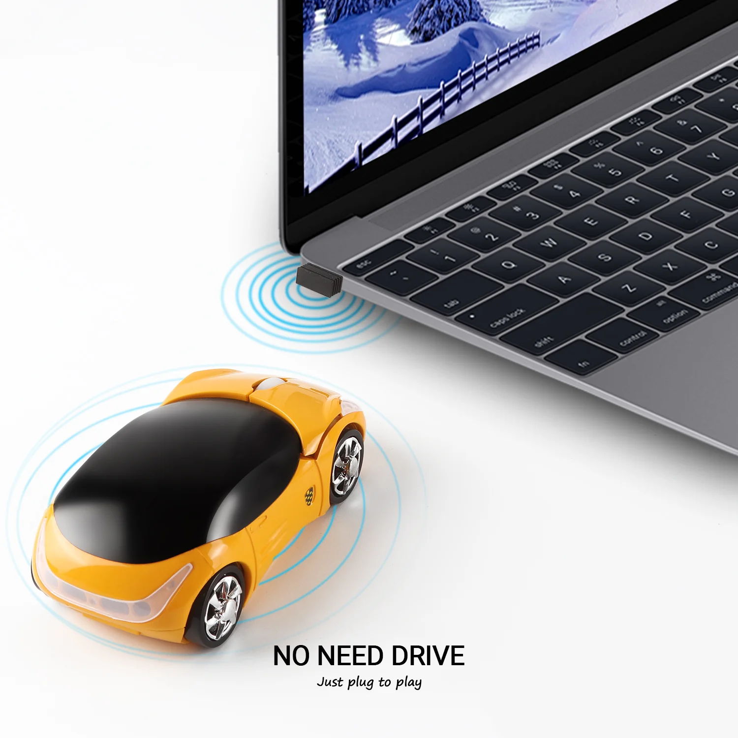 LED Backlight Sports Car Mouse Blind Box Random Delivery 2.4GHz USB Wireless Mause Funny 3D Mini Mice for PC Laptop Boys Gift