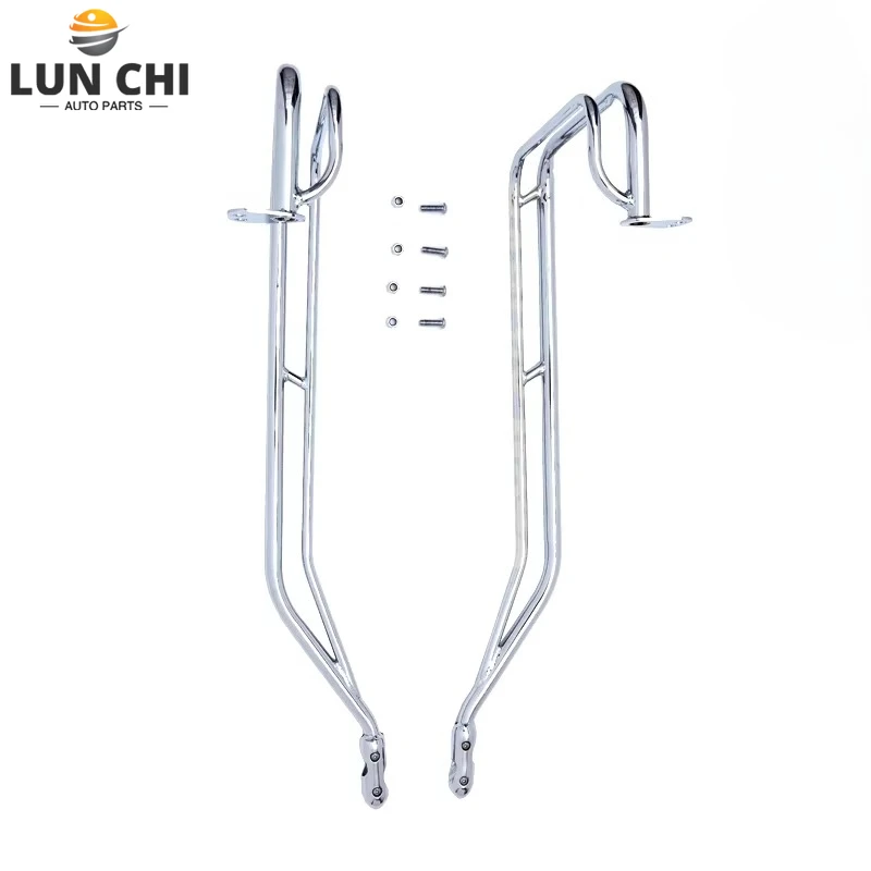 

1 Set Motorcycle Equipment Motorcycle Parts Twin Rail Saddlebag Guard Rail Kits for Harley Davidson Touring 2009-2013