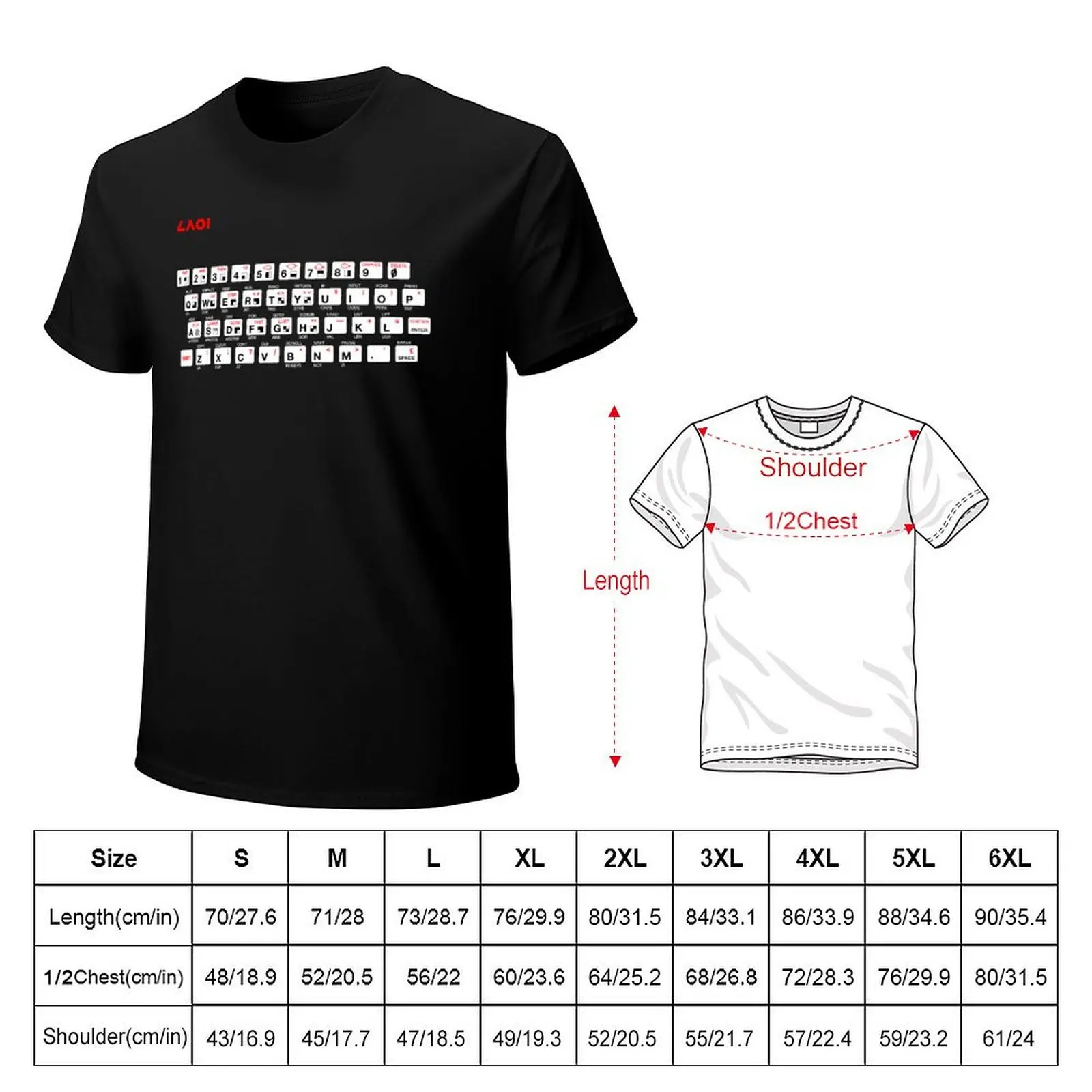 ZX81 Keyboard T-Shirt Casual Simple Design Short Sleeve Shirt