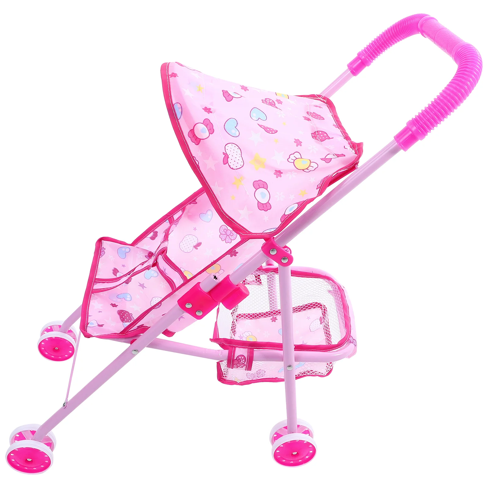 Baby Stroller with Basket Simulation Dolls Cart Children Baby Stroller Toy