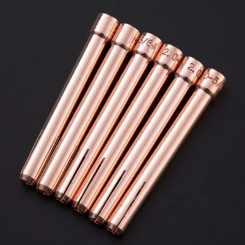 10PCS/lot Tig collet for WP 17 18 26 tig welding torch accessories SR 17 18 26 Tungsten Electrode Collet Tig Torch Consumables