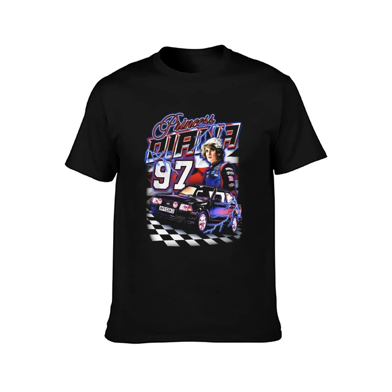 Princess Diana Racing T-Shirt, Summer Casual Cotton Tee, Oversized Streetwear Tops, Vintage Graphic Print, Unisex Men Women