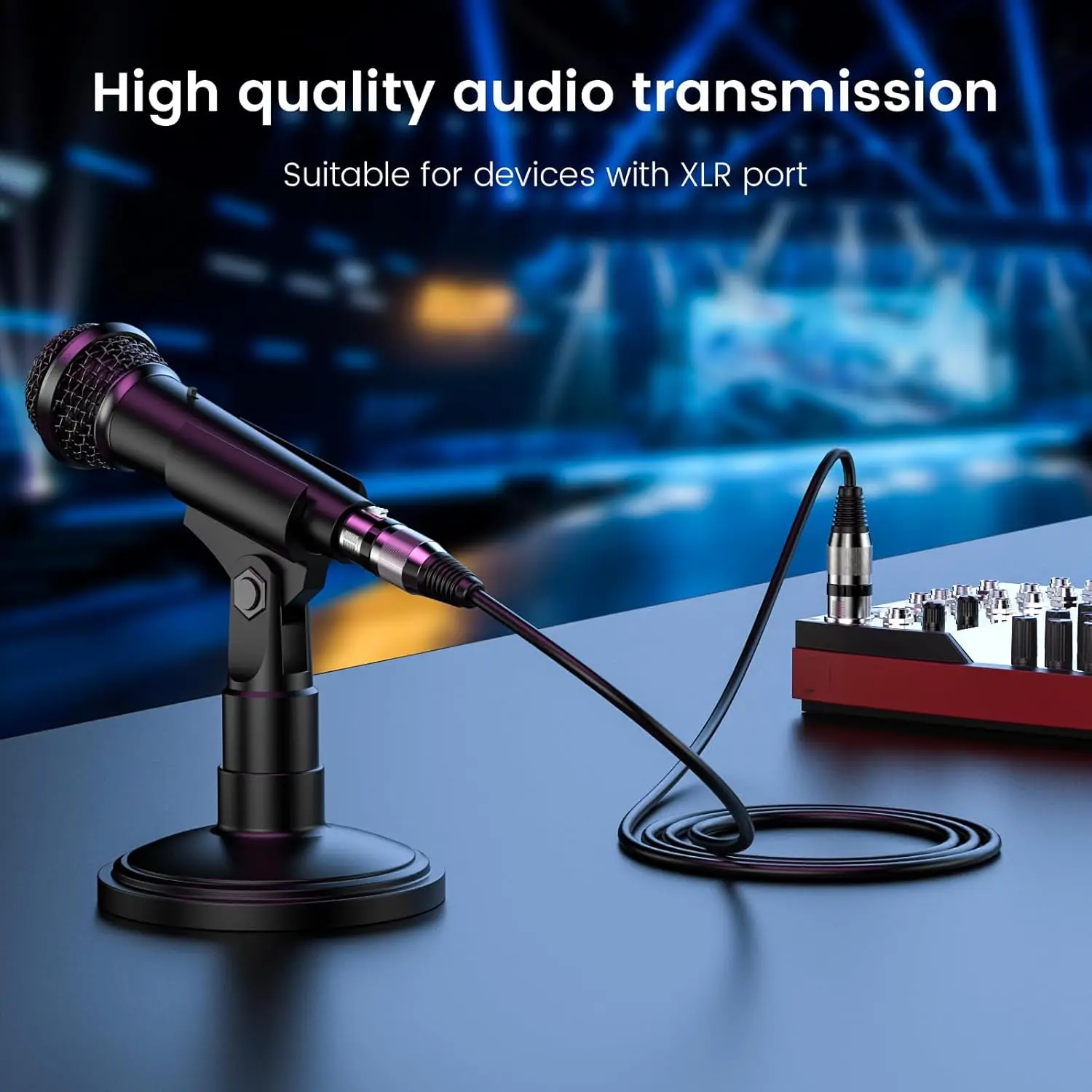 Audio Mic XLR Male to XLR Female Colorful Speaker Patch Snake Cord 3 Pin XLR Microphone Cable for Amplifier Microphone DMX Mixer