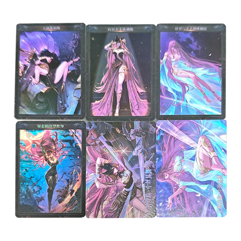 

6Pcs/set 59X86Mm Diy The Beauty God Venus Collection Card Refraction Color Flash Anime Card Gift Toys