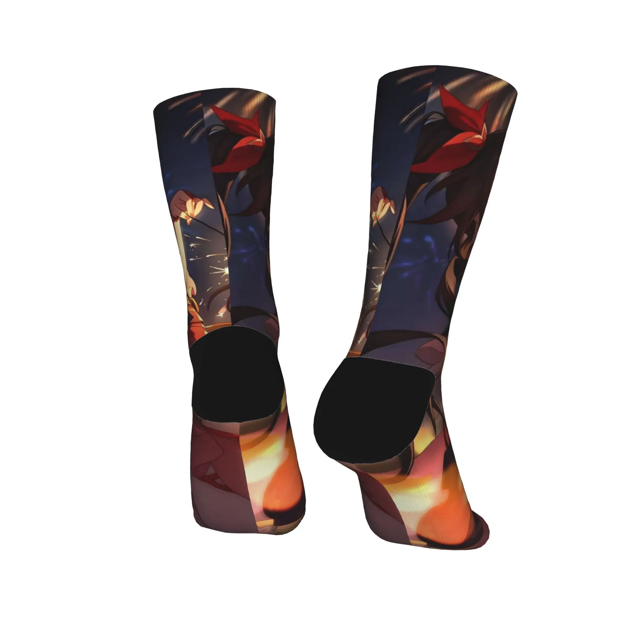 ゲームスターズレールソックス Honkai ゴシックストッキングメンズ通気性アウトドアスポーツソックス秋カスタム滑り止めソックス