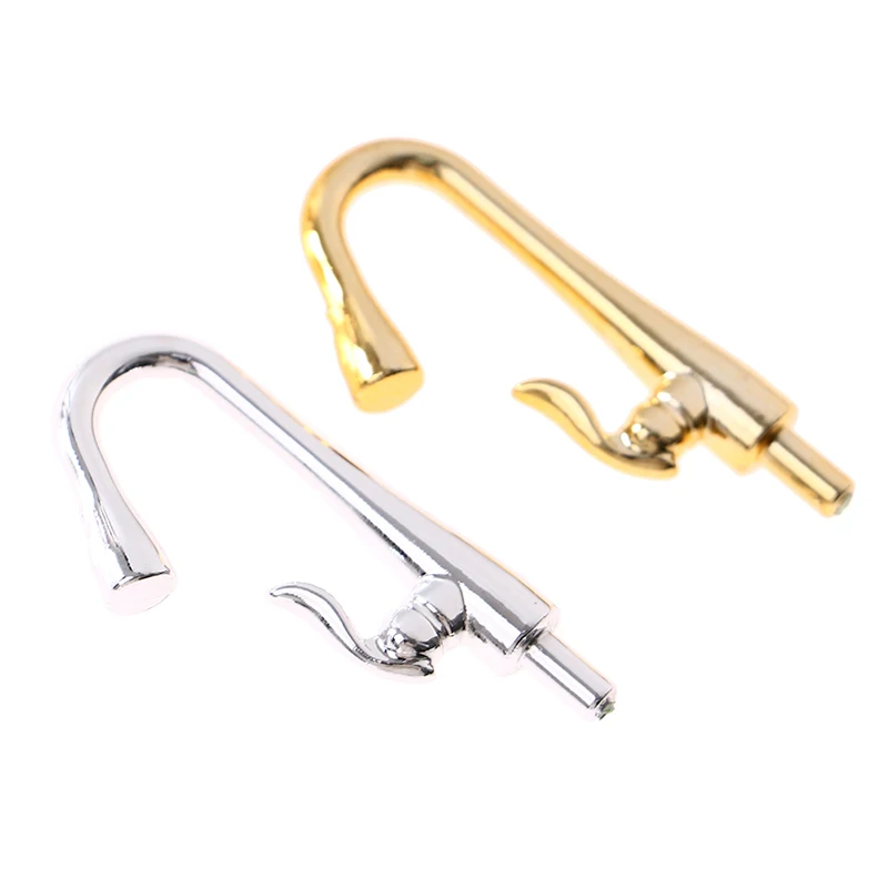 2Pcs/set Dollhouse Miniature Bathroom Kitchen Faucet Tap Simulation Toys