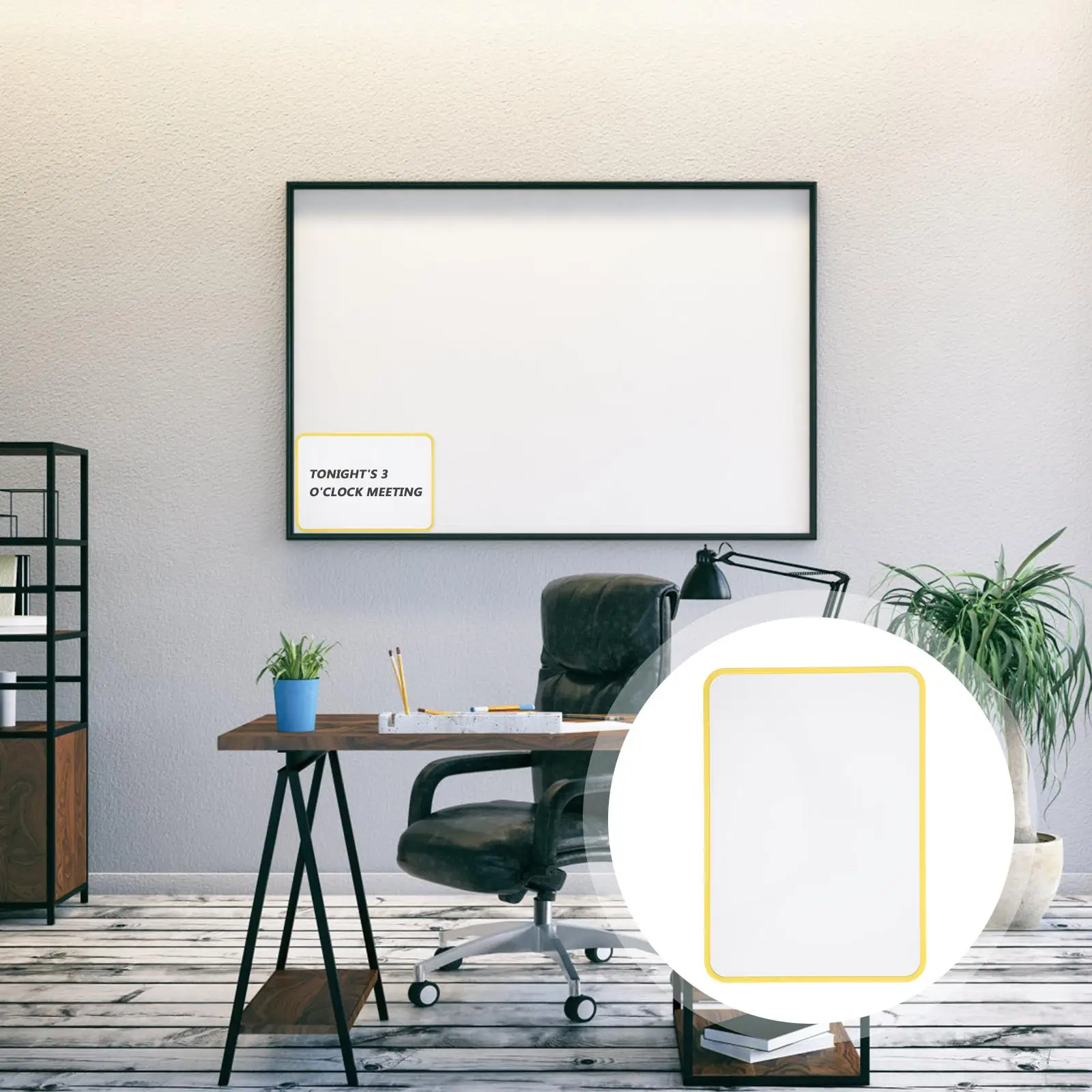 Magnetic Whiteboard Small Size Black Writing Teaching Office Use ABS Material Classroom Student Learning Dry Erase