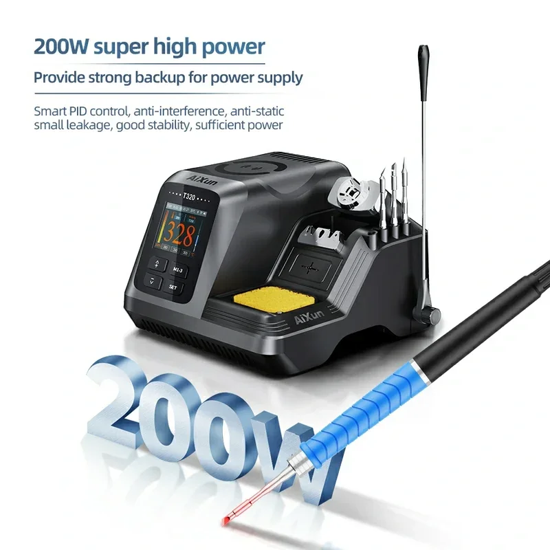 JCID AIXUN T320 Soldering Station 200W With 210/245 Soldering Iron Tip Handle Control Temperature Welding Rework Station Tools