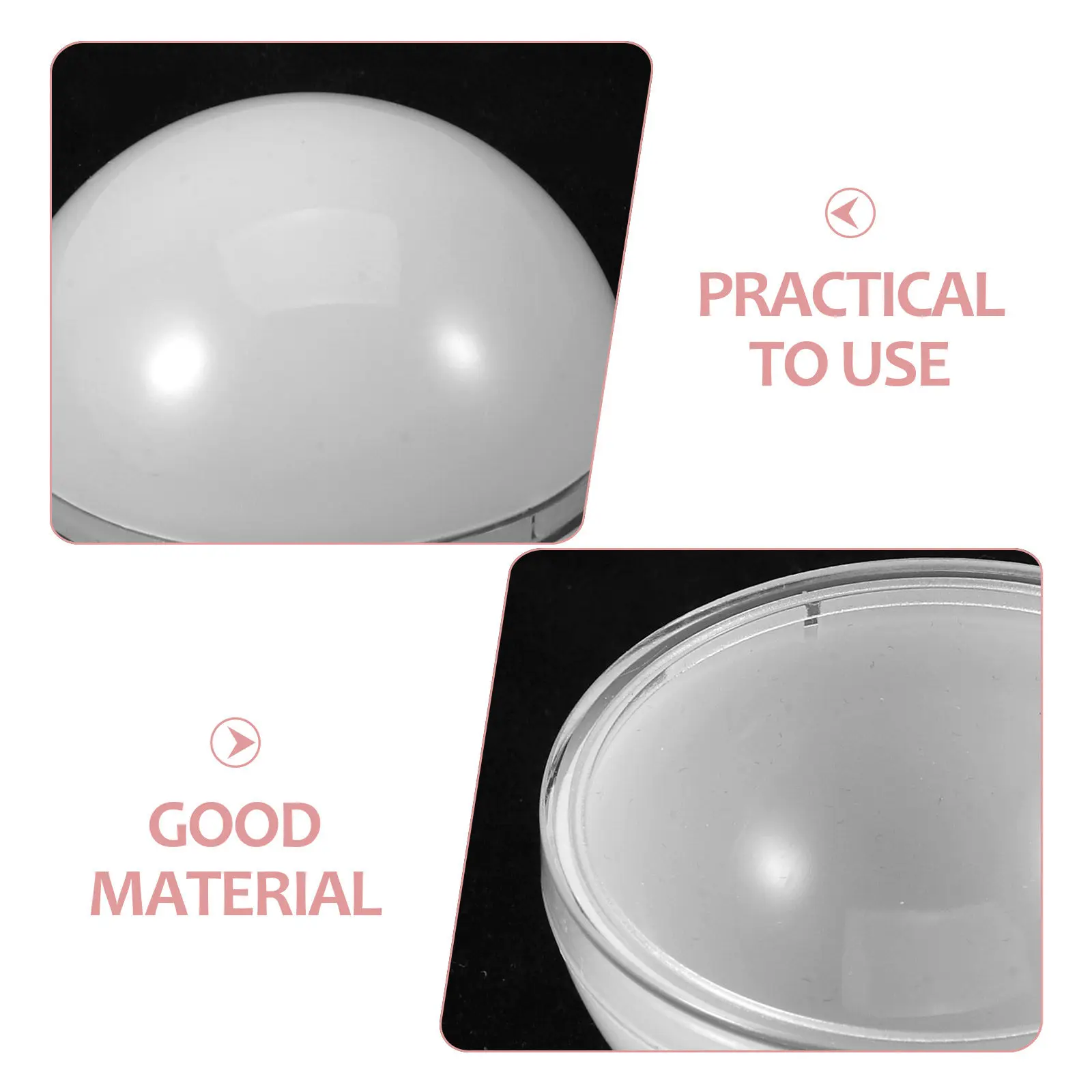 10Pcs Half Globe Vanity Lamp Shades Transparent LED Bulb Covers Clear Makeup Mirror Light Fixture Replacement Dome Hemispherical
