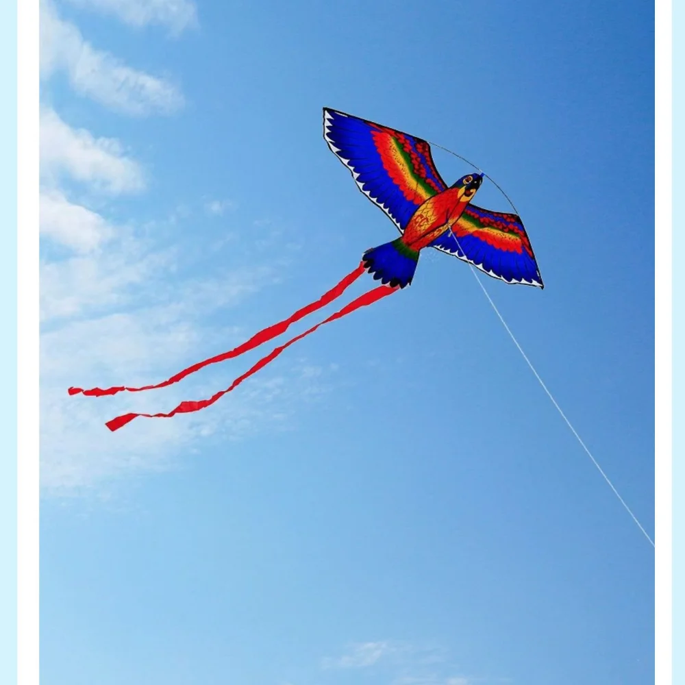 طائرة ورقية كرتونية للحيوانات ، طائرات ورقية كبيرة ، ذيل طويل ، رياضة ممتعة في الهواء الطلق مع خط ، ألعاب ببغاء قوس قزح للأطفال ، جديدة