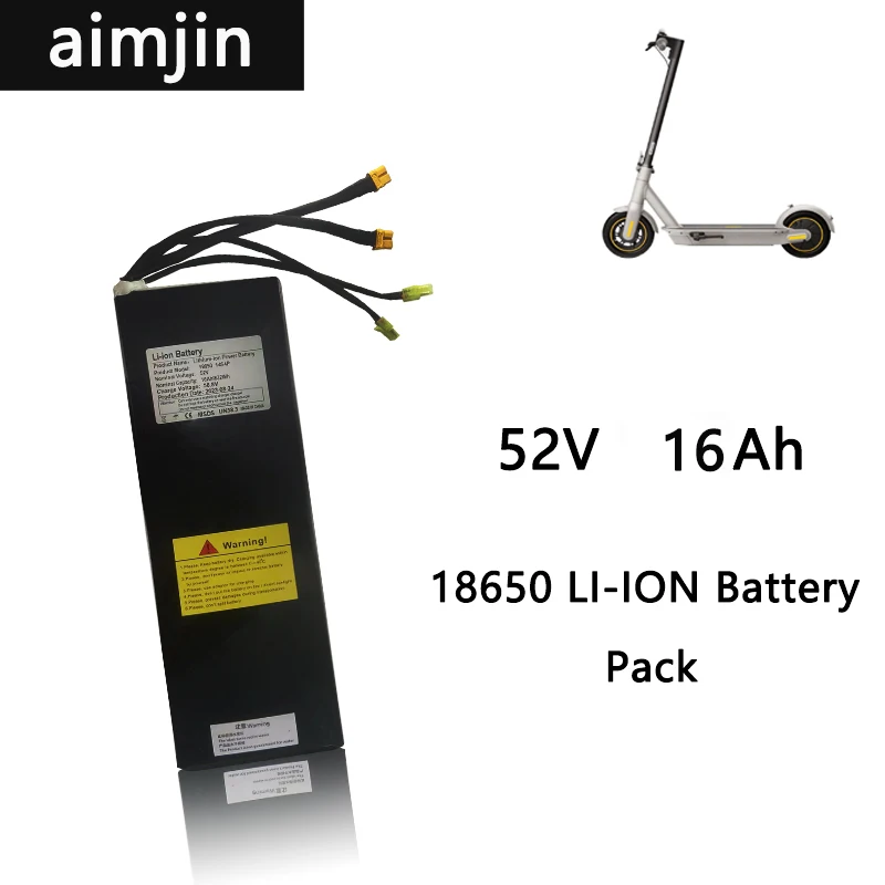 

52V 16Ah 18650 Li-ion Rechargeable Battery Pack for Electric Bicycle Moped Balancing Scooter