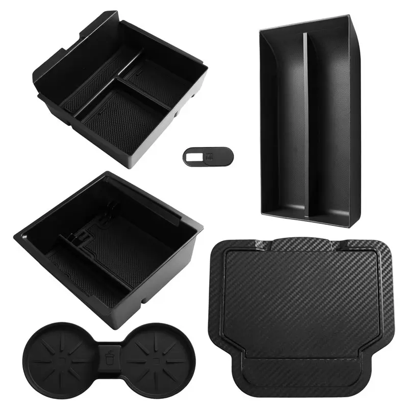 Reliable- Storage Box Cup Holder Kit For Tesla Model Y Juniper 2025-2026& Model YL Center Armrest