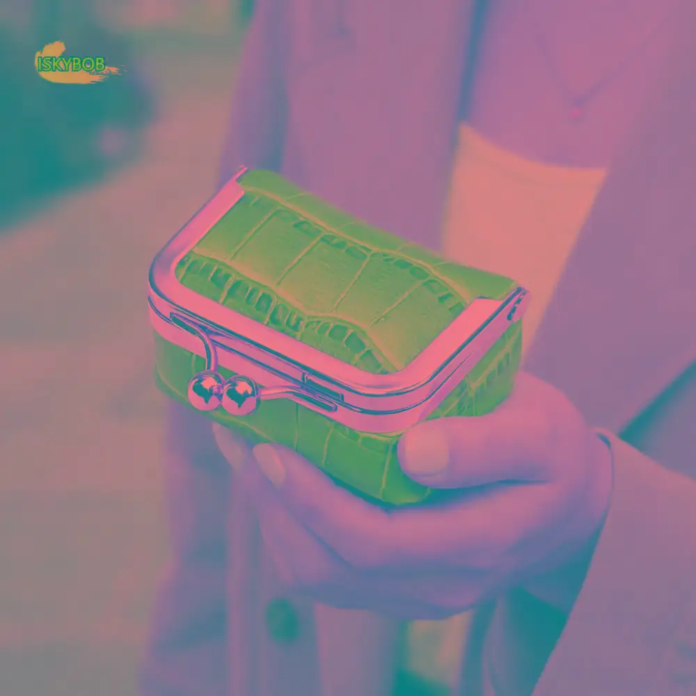 

Crocodile Patterned Kiss Lock Coin Purse Genuine Leather Square Leather Jewelry Bag Mini Multifunctional Small Item Bag