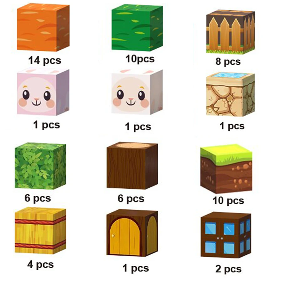 Carrot House Magnetic Building Blocks. Educational Children's Toys. Simple Building Blocks for Toys. Gifts for Children.