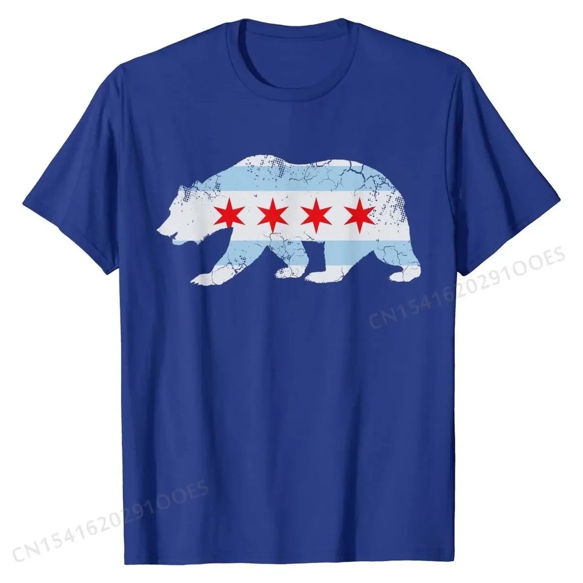 Chicago Flag Transplant Family T-Shirt Man Funny Tees Cotton T Shirt Slim Fit