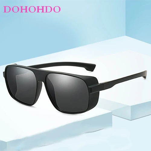 Gafas de sol cuadradas Steampunk para mujer y hombre, anteojos Punk de marca de lujo Vintage a la moda para mujer, para viajes al aire libre, gafas de ciclismo UV400