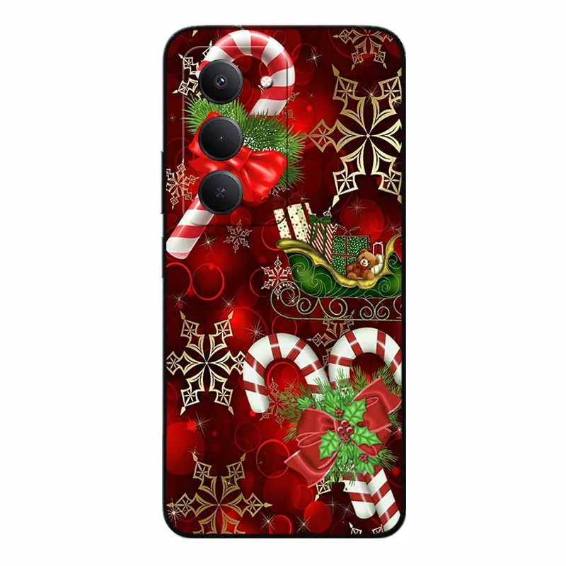 عيد الميلاد الهاتف Funda ل Redmi 15 5G 2025 حافظة لينة سوداء سيليكون الوفير ل Xiaomi Redmi 15 5G 4G الغطاء الخلفي Redmi15 4G Coque