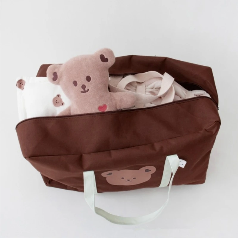 Large Maternity Bag for Baby Diaper Bag Cartoon Bear Kindergarten Quilt Storage Bag Large Capacity Travel Luggage