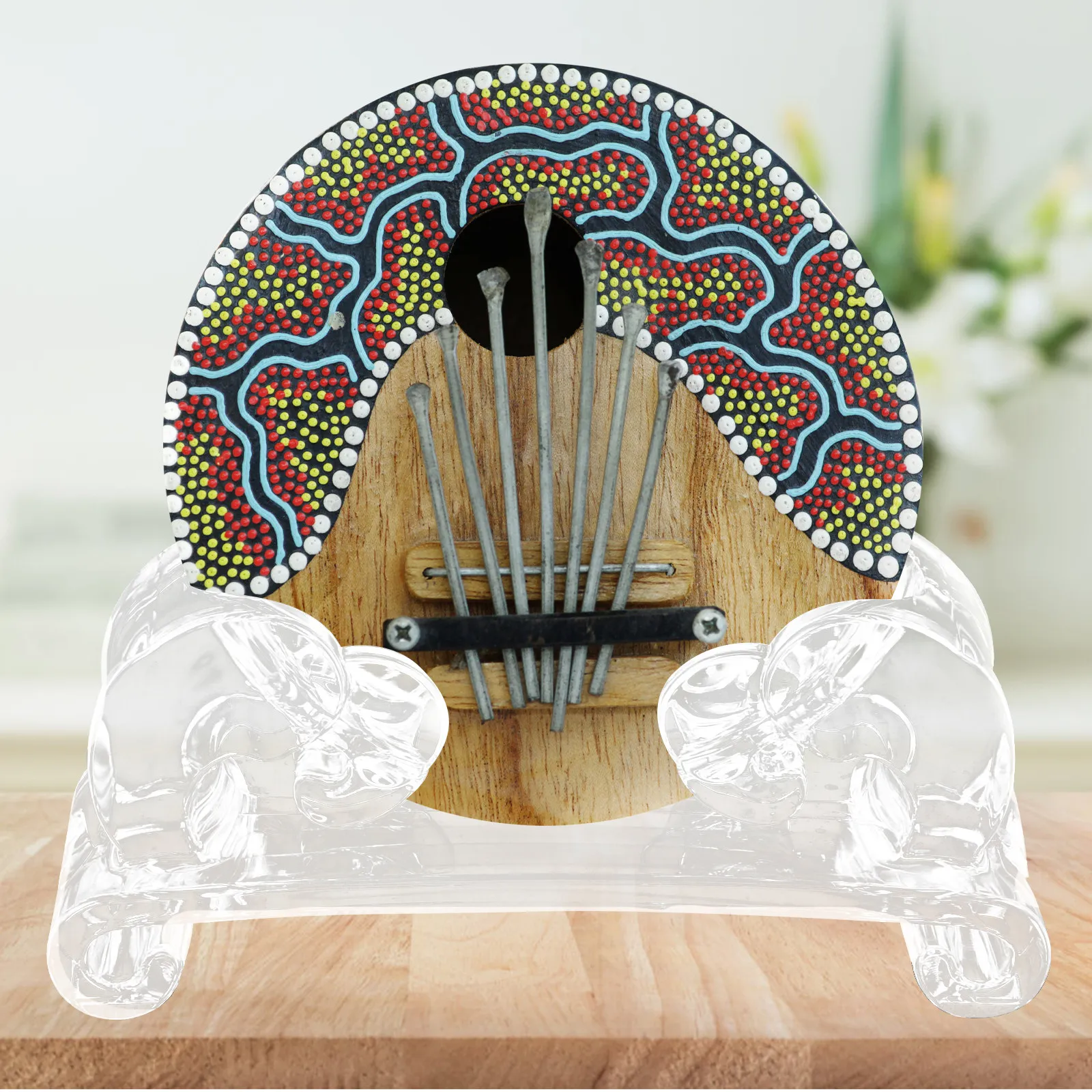 2Pcs Portable Clear Thumb Piano Stand Acrylic Kalimba Holder Display Rack Organizer Storage for Musical Instruments