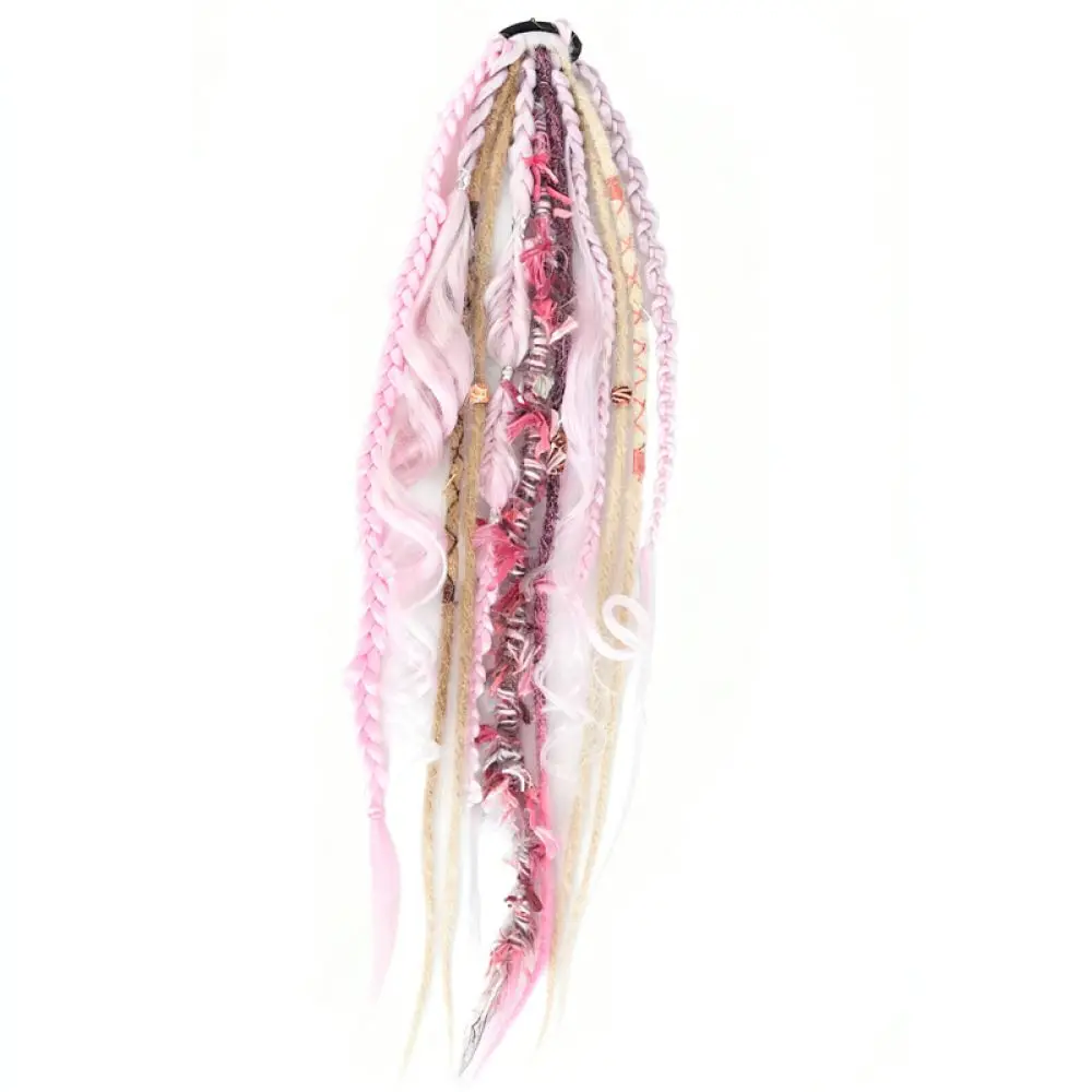 Matte Synthetic Dreadlock Ponytail Extension Braided Hairpiece Crochet For Women Daily Festival Party Hair Style