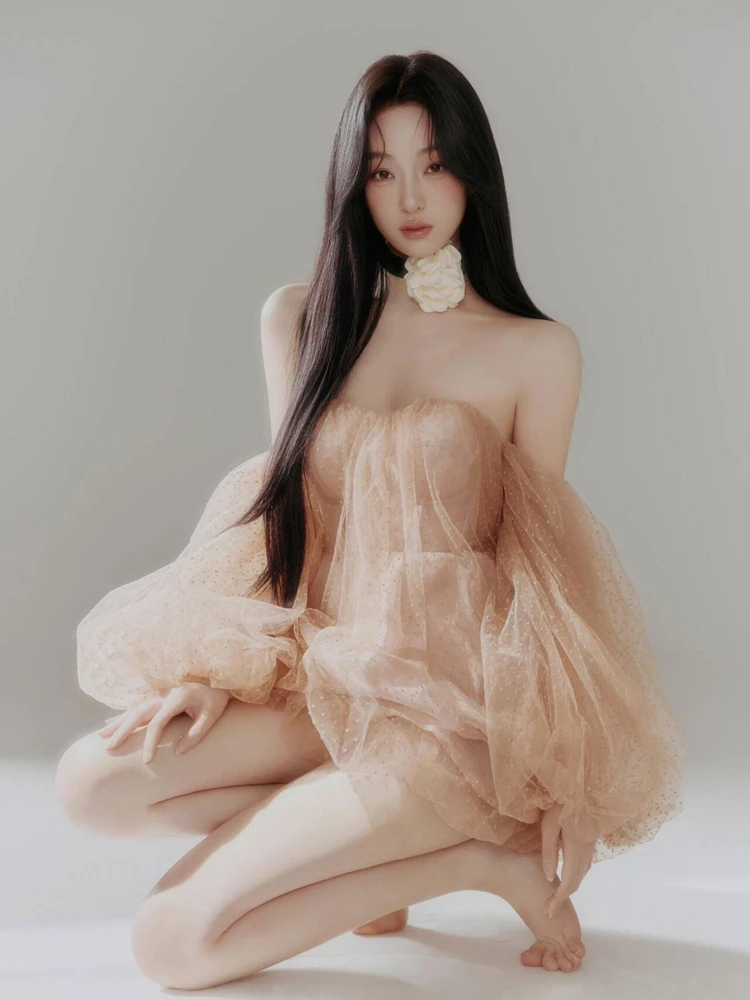 

Платье на одно плечо в горошек Art Studio Pure Desire: Сексуальный и дерзкий образ для фотосессий, модная женская одежда