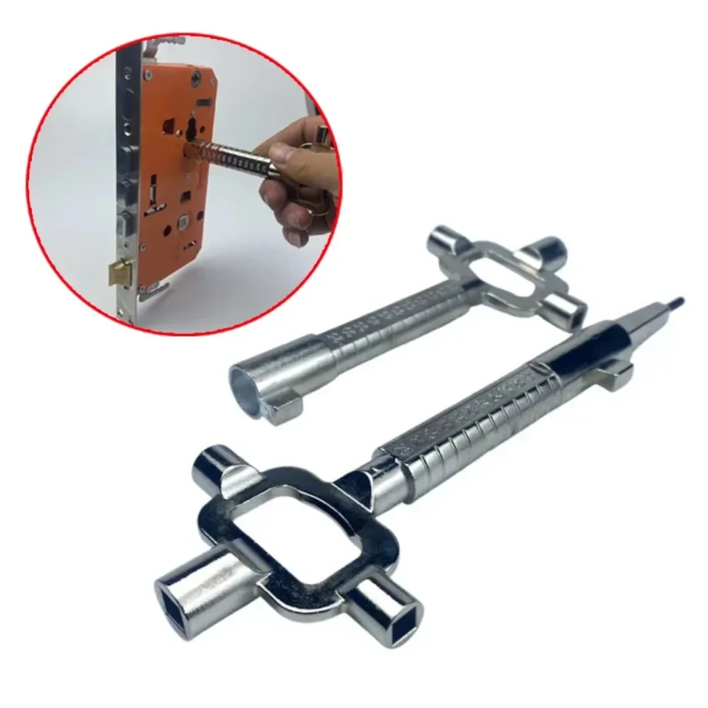 Sliver Locksmith Tool Multi Purpose Lock Cylinder Gauge Cam Turner Spindle Turner Removal Cylinder Locksmith Tool Accessories