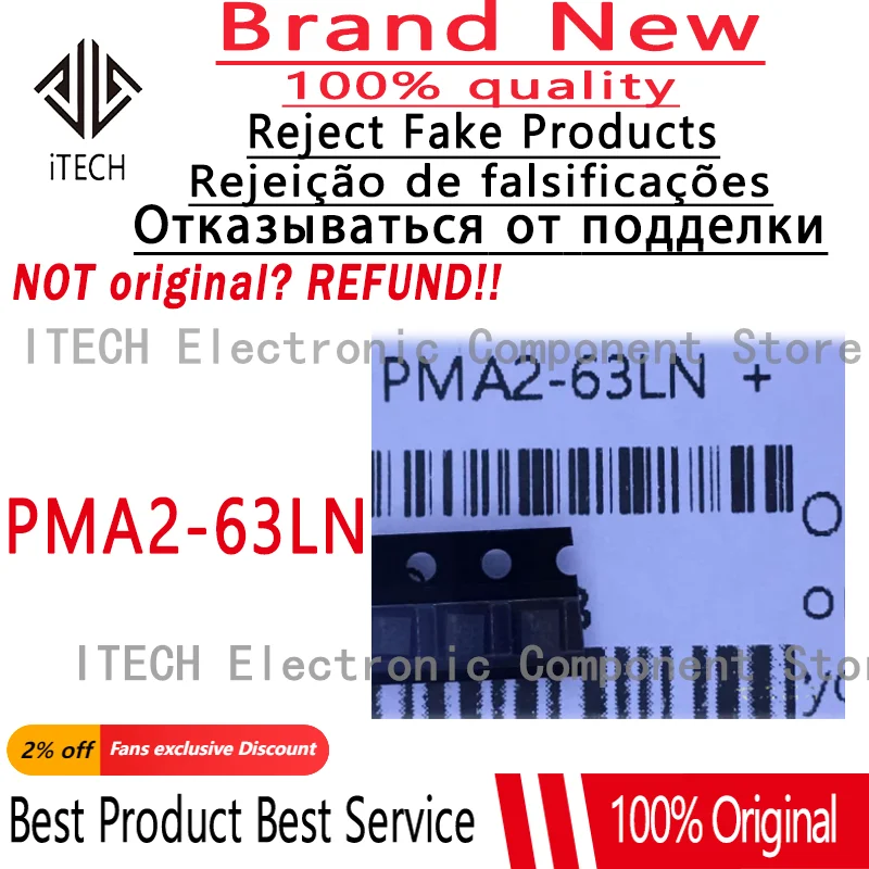 5pcs/lot Original PMA2-63LN+ Low Noise Amplifier 400-6000mhz Mini Circuits 100% New and Genuine