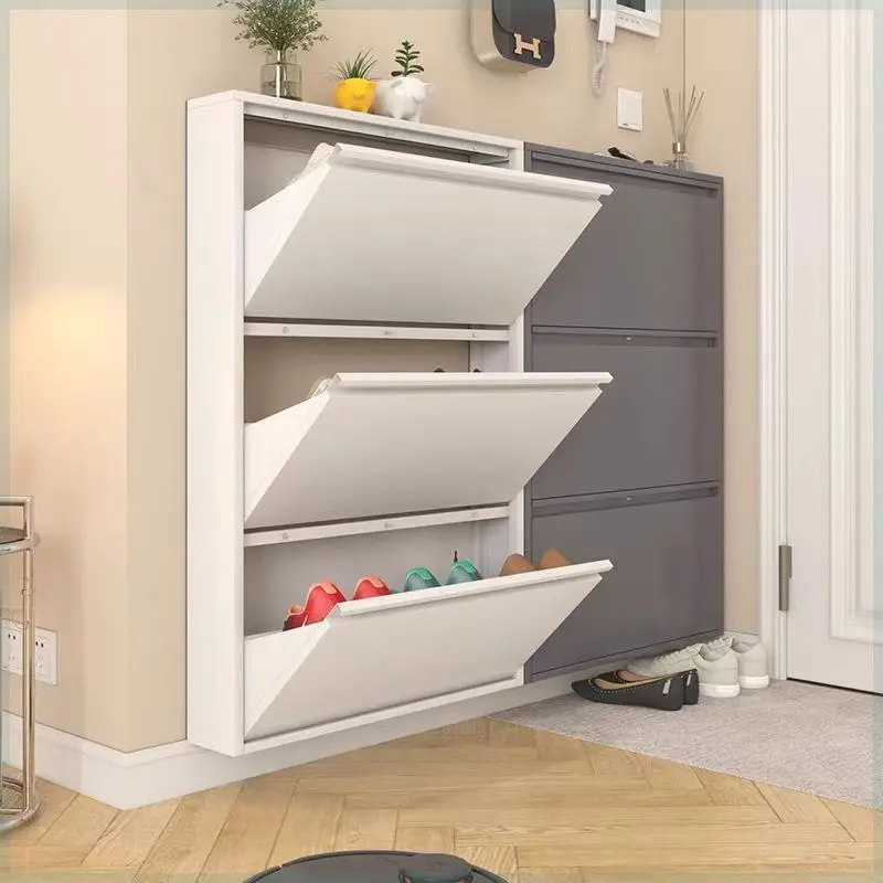 

Modern Design Living Room Steel Shoe Rack Metal Shoe Cabinet for Home Furniture Use