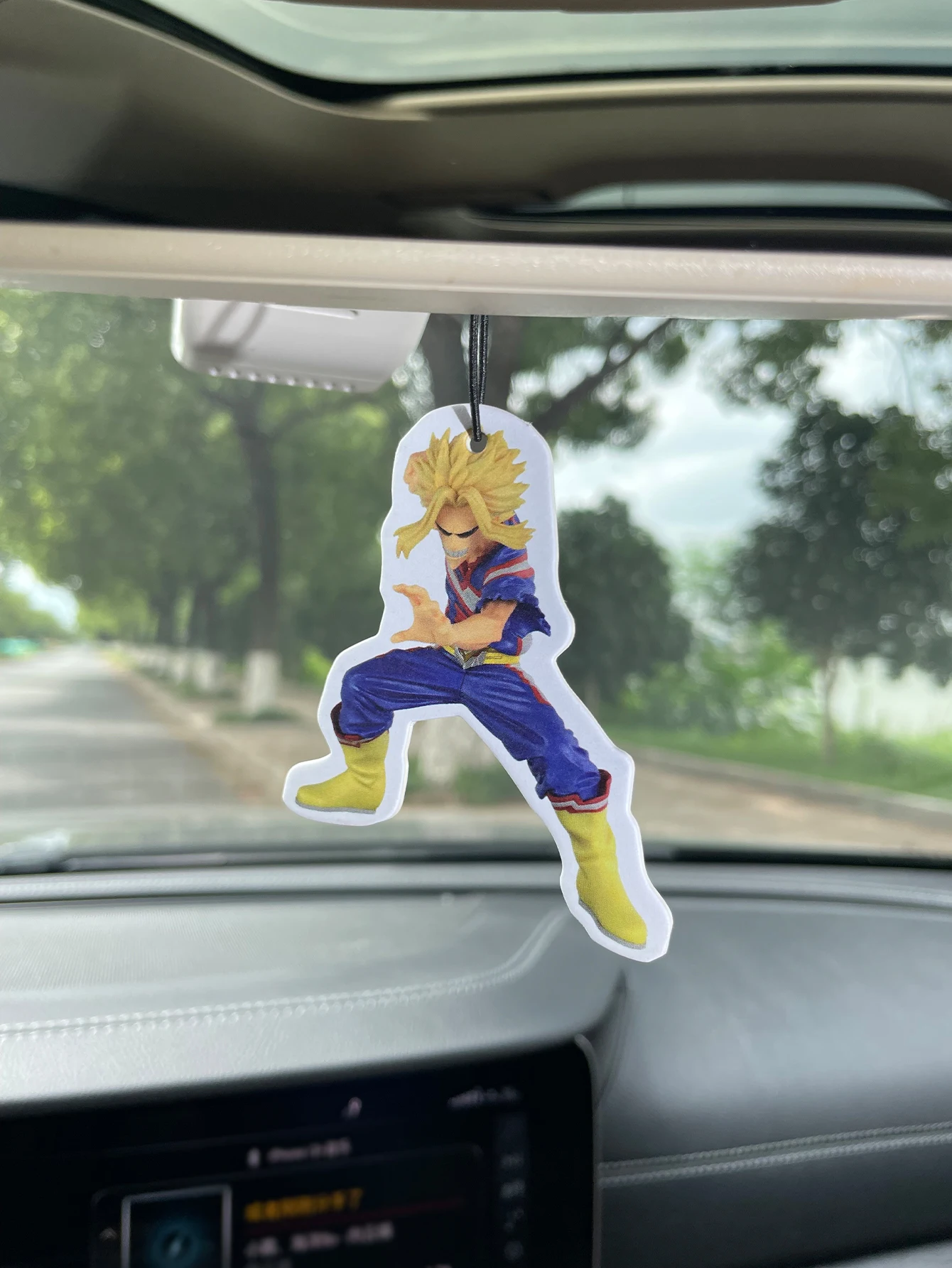 All Might My Hero Academia Anime Car Air Freshener, Natural Plant Extract Scent Alcohol‑Free Non‑Toxic Hanging Scent Card, 60‑90