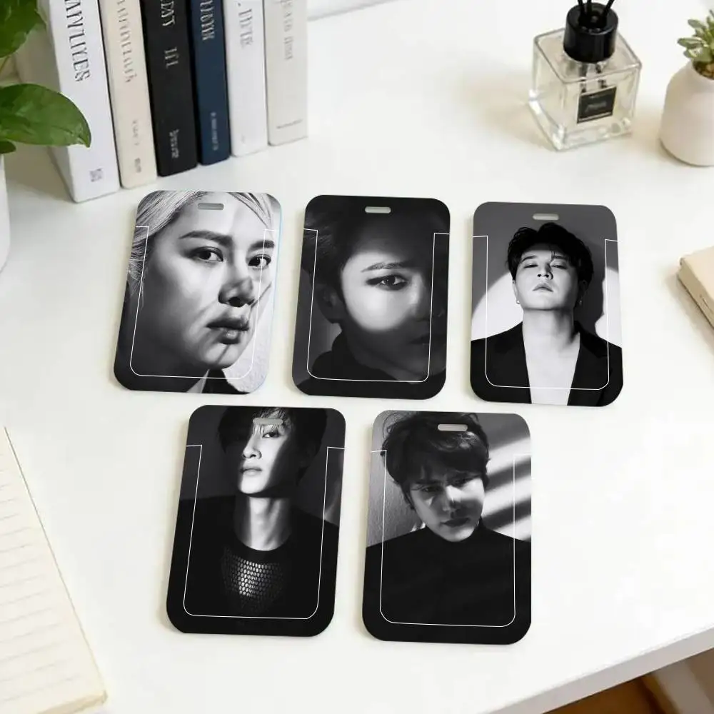 Kpop Korean Boy Group Super Junior ID Card Holder Neck Strap Pendant Door Badge Holder Lanyards Keychain Work Credential