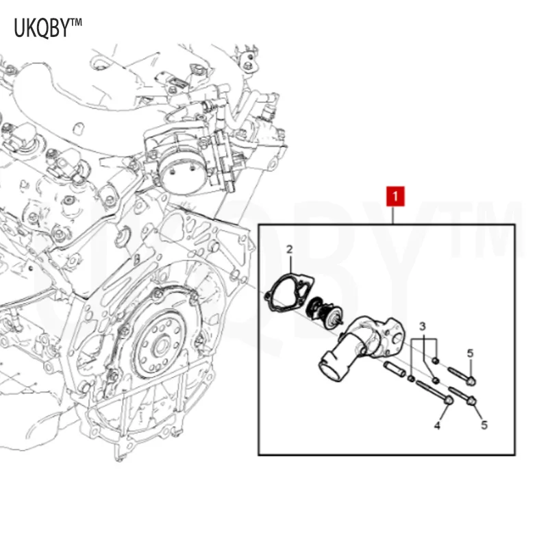 Suitable for 08-12 Ch ev ro le t Ca pt iv a 3.2 Ro ng yu Bo ul ev ar d Thermostat Thermostat Assembly 12597257