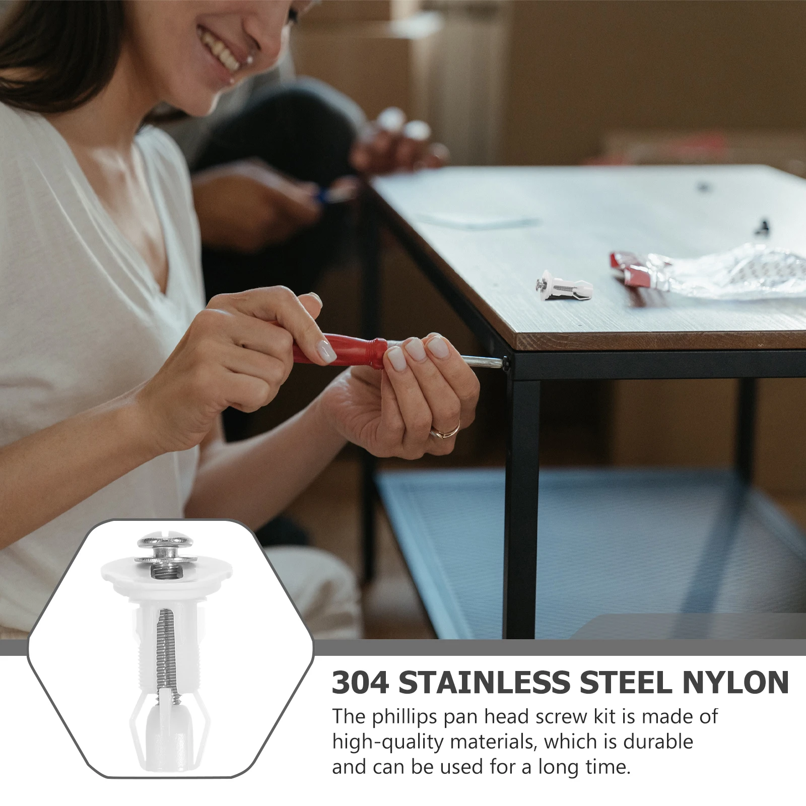 

4Pcs Toilet Seat Cover Hole Fixing Kits Stainless Steel Bolts Bathroom Lid Accessories