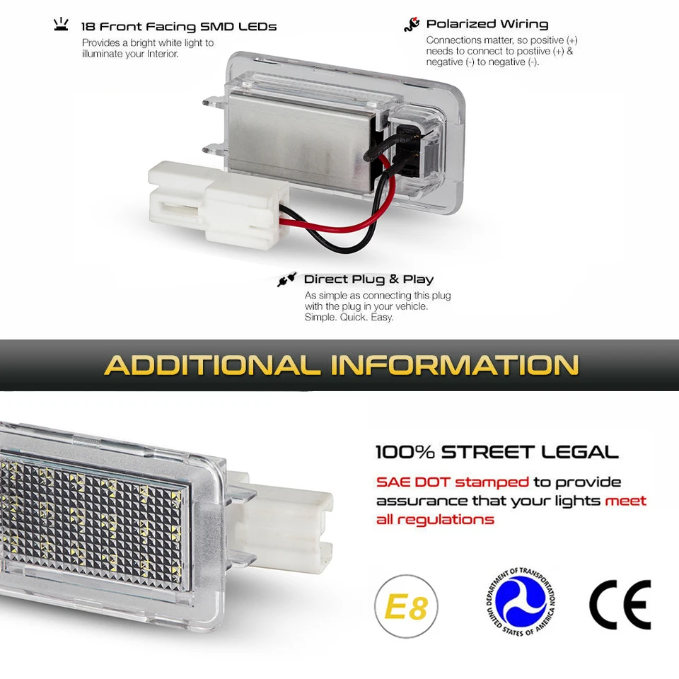LED Luggage Compartment Light Trunk Cargo Lamps For Toyota RAV4