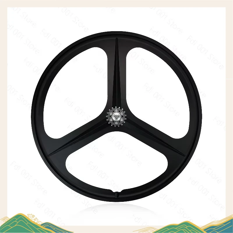 700C Magnesium Alloy 3 Spoke Wheelset Fixed Gear V Brake Front Rear Bike Wheel
