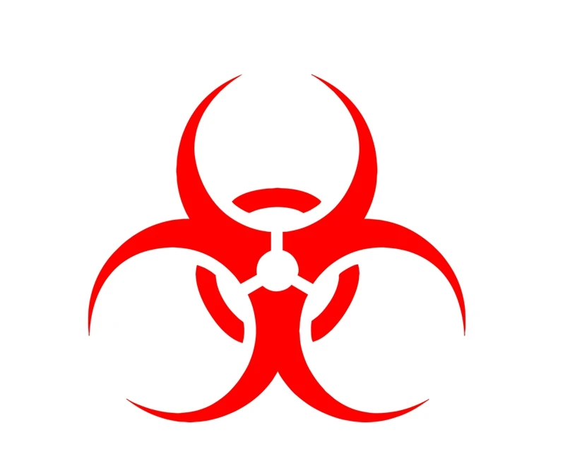 

WARNING RADIATION Car Sticker Yellow/silver/black/red Vinyl Decals Motorcycle Accessories Stickers Kk